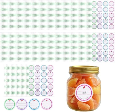 Set van 200 Zelfklevende Jamlabels van 3.8 cm voor Potjes, Flessen en Specerij Jars - Ideaal voor Organisatie en Labeling