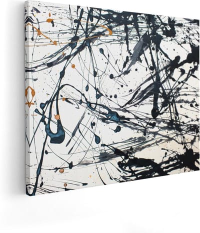 Artaza Canvas Schilderij Abstracte Kunst - 50x40 cm - Muurdecoratie Woonkamer - Wanddecoratie Modern - Kamer Accessoires