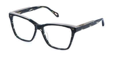 Just Cavalli VJC161 Fantasia verde/nero/marrone lucido 55/15/140 WOMAN Brilmonturen