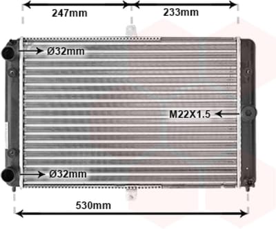Van Wezel - RADIATOR VOOR LADA 2108 1986-2003 21080130101200