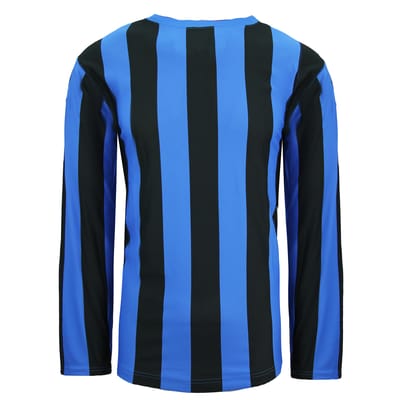 Puma V5.06 Lange Mouw Gestreept Shirt Blauw Zwart Heren Voetbal Top 700290 02
