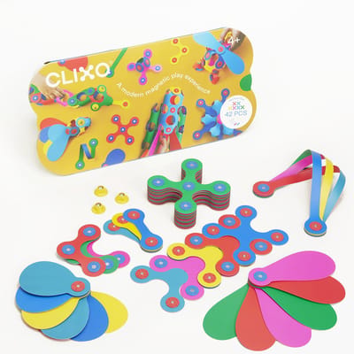 Clixo Rainbow 42 stuks set - flexibel magnetisch speelgoed