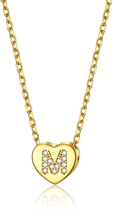 Dailygoods- Hartketting met letters - Gouden Halsketting