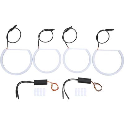 Kit d'anneaux LED Angel Eyes bicolores blanc et jaune pour phares de BMW Série 3 E46 E90 E91 white