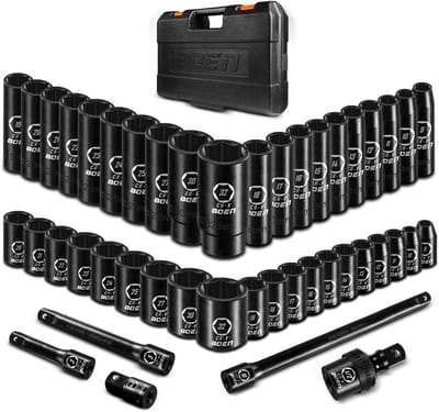 Metrische Doppenset voor 1/2'' Aandrijving - Diepe en Ondiepe Slagsleuteldoppen (9mm-32mm)