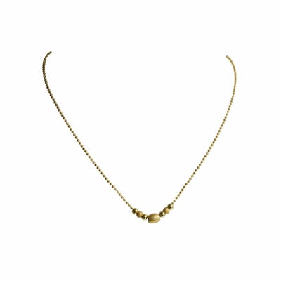 FlowJewels - balletjes ketting - stainless steel - goudkleurig