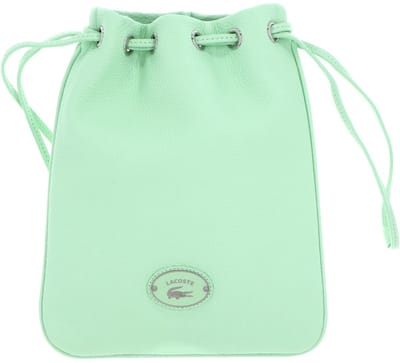 LACOSTE Leren Schoudertas Origin Croc Shoulder Pouch Ash Mintgroen