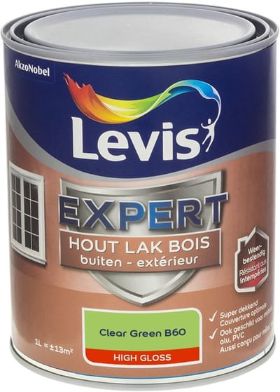 Levis - Expert Hout Lak Buiten High Gloss Mix - Clear Green B60 - Mengverf - 1 L