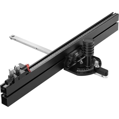 Jauge d'onglet de précision, rainure standard 19 x 9,5 mm, jauge d'onglet pour scie de table en alliage d'aluminium avec grille de 61 cm, 15 butées d'angle, à ressort réglable