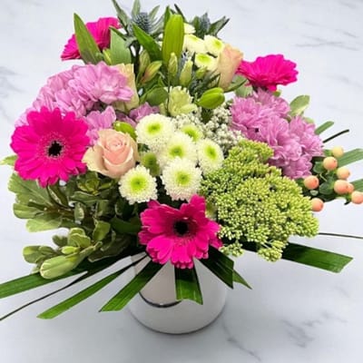 Twister roze boeket bloemen