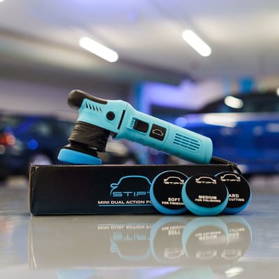Stipt - Mini Dual Action Polisher - Auto polijstmachine auto - spiegelkappen, klinken, koplampen en bumperhoekjes - 6 standen