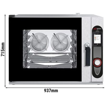 GGM Gastro Bäckerei-Kombidämpfer - Touch - 4x EN 600x400 - inkl. Waschsystem Zilver / Zwart