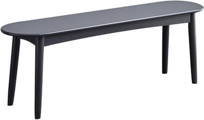 Eetbank Massief Eiken - Moderne Zitbank - Keuken en Kamer - Afgeronde Hoek - 120 cm Lengte - Grijs