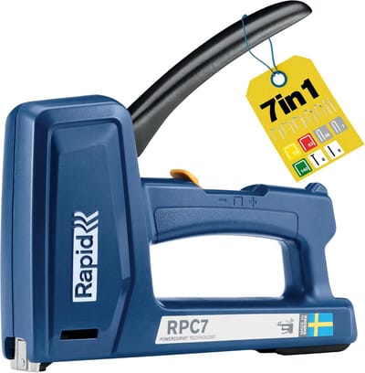 Handige Nietmachine - 7-in-1 Tool - Klusjes en Hobby - 50% Makkelijker Knijpen - 16.5 x 18.5 cm - Blauw