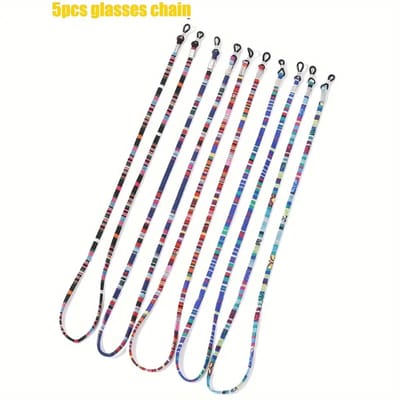 FA-VE Brillenkoordjes Set Van 5 - 5 brillenkoorden - Bohemian brillen koordjes - Sunnychains - Sunnychain set - 5 stuks - Blauwtinten