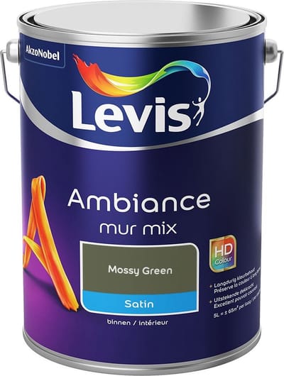 Levis - Ambiance Mur Satin Mix - Mossy Green - Mengverf - 5 L