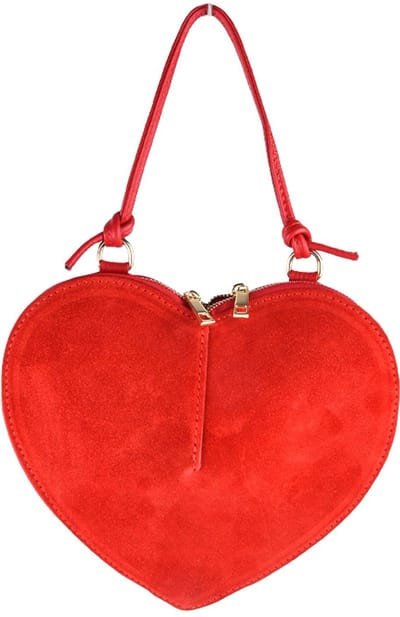 Giuliano lederen schodertas Calista - Suede - Made in Italy - Rood