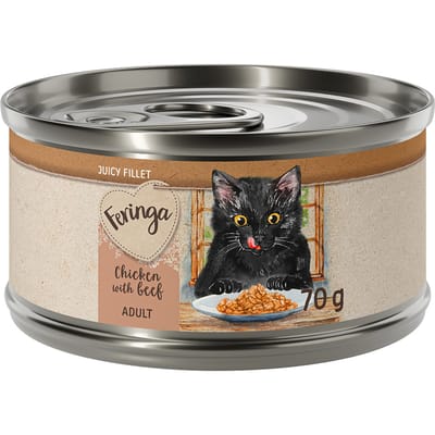 24x70g Kip met Rund Feringa Juicy Fillet Katten Natvoer