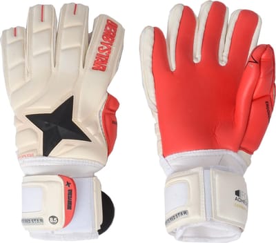 Derbystar APS White Red Star Keepershandschoenen Senior Keepershandschoenen - Unisex - wit/rood/zwart Maat 9/ Lengte hand 19cm