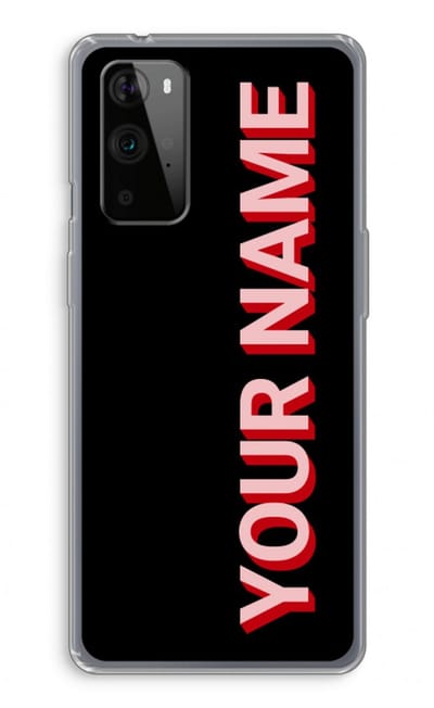Gepersonaliseerd - Case Company® - Hoesje geschikt voor OnePlus 9 Pro hoesje - Namecase - Soft Cover Telefoonhoesje - Bescherming aan alle Kanten en Schermrand