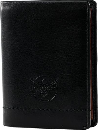 CHIEMSEE Leren Portemonnee Leather Wallet Black / Brown Zwart