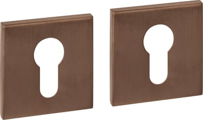 Intersteel Cilinderrozetten verdekt 53x53x6mm PVD brons