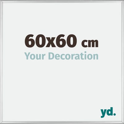 Your Decoration - Fotolijst 60x60 cm - Aluminium - Zilver Hoogglans - Kent