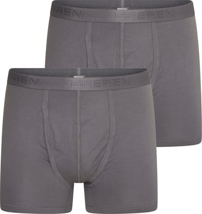 Beeren heren boxershorts Dylan met gulp - 2-pack - maat XL - steel grey