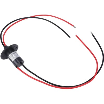 Elektrische Sleepring Motor Elektrische Connector 2 Draden 30A 250RPM 360 Graden Draaiend Klein Nauwkeurig Type Geleidend 22mm Diamet