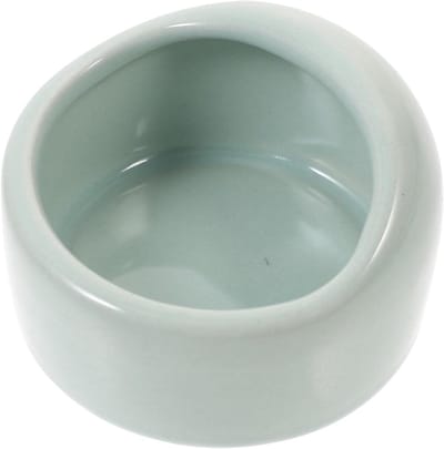 Keramische Hamsterkom - Voerbak Kleine Dieren - Voeren en Water Geven - Anti-omval Ontwerp - 3 Stuks Blauw - Blauw