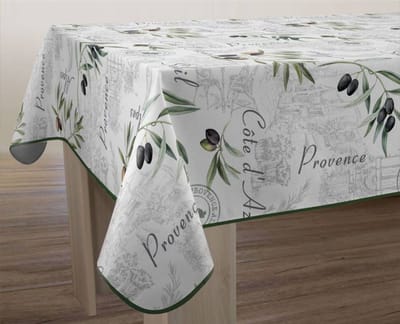 Tafelkleed anti-vlek Provençale ecru vierkant 150 x 150 cm - Bonne et Plus tafellaken - Woonkamer decoratie