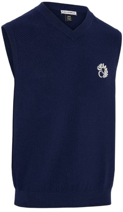 Callaway Mixed Texture Vest Navy