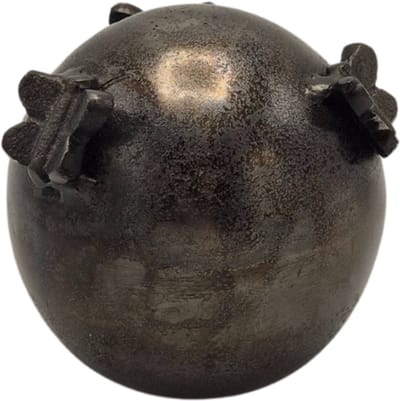 Urnenspecialist® - Urn bol met vlinders - Urn Vlinders - Urn Bol - As verwerking - 500ML - Night Black - Grijs - Antraciet