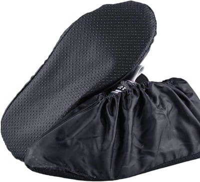 4 paar herbruikbare overschoenen - waterdicht, antislip, milieuvriendelijk, perfect om vloeren en tapijten schoon en netjes te houden - verdikte stofdichte overschoenen -Eén maat past iedereen - zoollengte is 31 cm-zwart