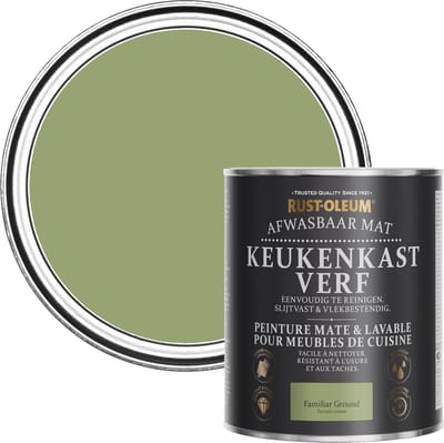 Rust-Oleum Groen Afwasbaar Mat Keukenkastverf - Familiar Ground 750ml