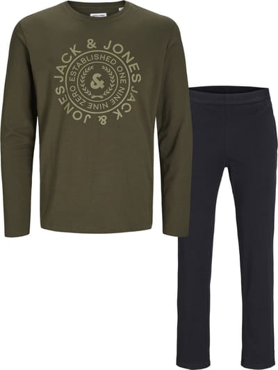 JACK & JONES JACATHENS LS TEE AND PANTS SET JNR Jongens Pyjamaset - Maat 140