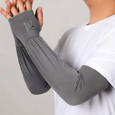 Heren Lange Half Vinger Handschoenen Armmouwen Zon UV Bescherming IJskoud Armbedekking Voor Fietsen Vissen Klimmen Sport