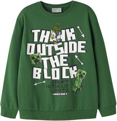 NAME IT - NKMJACKS MINECRAFT NREG SWEAT UNB BFU - Jongens - Sweaters