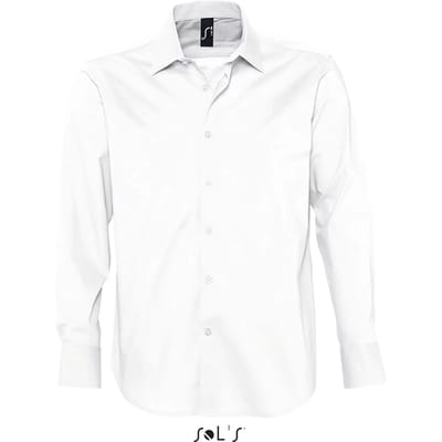 SOL'S Men´s Stretch-Shirt Brighton Long Sleeve L633 - White - XL