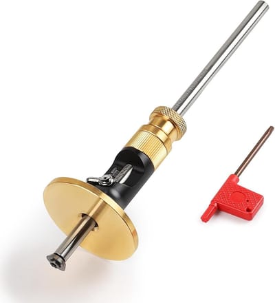 Doelmarkeer Gereedschap Set voor Houtbewerking - Markeer Mes, Liniaal en Joiner Wielen voor Nauwkeurige Afmetingen - 12 cm Meten in Millimeters