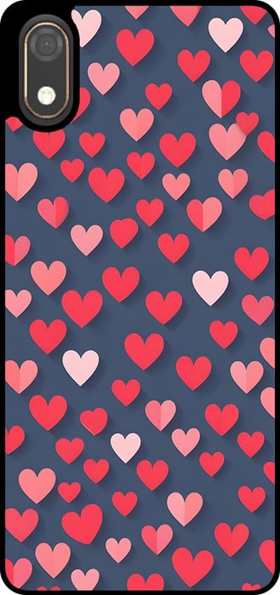 Smartphonica Telefoonhoesje Geschikt voor Huawei Y5 (2019) met Roze en Rode Hartjes Opdruk - TPU Backcover Case With Rosé and Red Heart Design geschikt voor Huawei Y5 (2019)