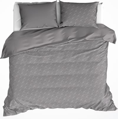 De Witte Lietaer Dekbedovertrek Birds Grey - Lits Jumeaux - 240 x 220 cm - Flanel