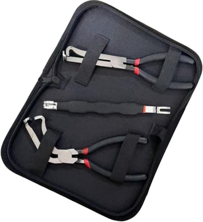 Elektrische Connector Tangenset - Ontkoppel Gereedschap - Auto Bedrading Reparatie - 3-in-1 Functionaliteit - Tot 4 Mm - Zwart Rood