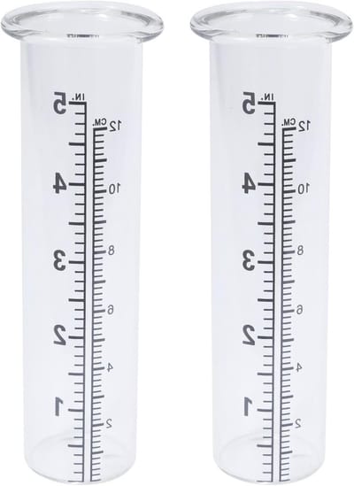 Regenmeter Glas - Watermeter Tuin - Tuin Besproeien - Weerbestendig Ontwerp - 20 x 10 x 8 cm - Helder