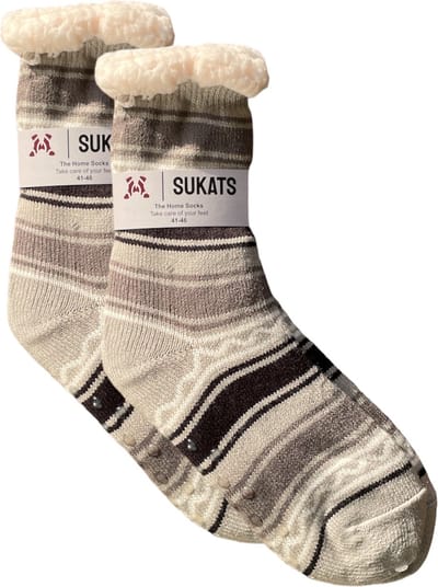 Sukats® Huissokken - Homesocks - Maat 41-46 - Antislip Sokken - Fluffy Sokken - Huissokken Heren - Slofsokken - Variant 102 - Meerdere Maten en Varianten - Verwarmde Sokken