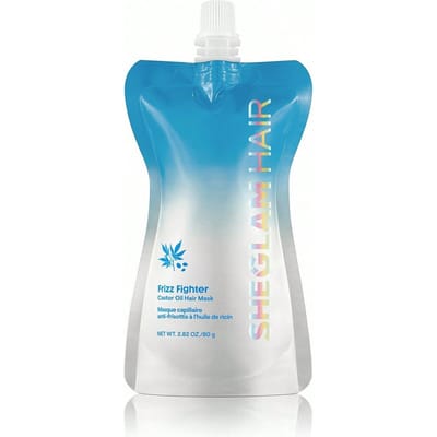 Frizz Fighter Castor Oil Haarmasker, Intensieve haarreparatie, Vermindert pluis en maakt het haar glad, Vermindert breuk en klitten voor krullend/beschadigd haar Geschenk Roze Make-up Strand Festivals Haarverzorging Vakantie Zomer Haaraccessoires Terug naar school Reis