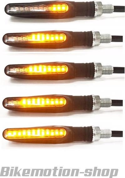 Dynamische LED Knipperlichten voor Motor, Scooter, Brommer etc. - Audi, VW Style - Universeel - Richtingaanwijzers Motorfiets - Set van 2 stuks - 12 Volt