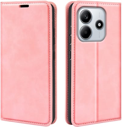 MobyDefend Hoesje - Geschikt voor Xiaomi Redmi Note 14 4G - Luxe Wallet Bookcase (Magnetische Sluiting) - Roze