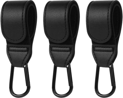 Dailygoods- Kinderwagenhaken 3 Stuks - Universele Karabijnhaak - Multifunctionele Houder - Lichtgewicht - Slijtvast - Tot 20 kg Belastbaar - Buggyclips