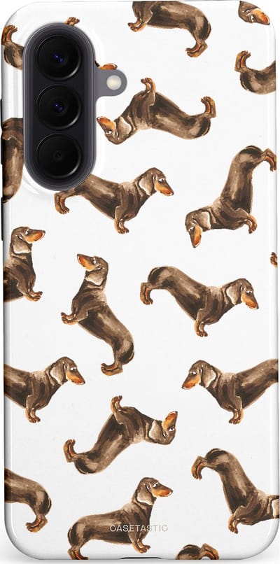 Casetastic Hoesje Geschikt voor Samsung Galaxy A57 - Stijlvolle Beschermende Duo-layer Case - Teckel Twister